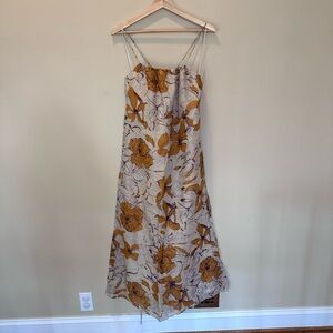 Banana Republic Yellow and Cream Floral Maxi Dress